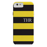Black and Yellow Stripe iPhone Hard Case