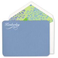 Wedgewood Blue Correspondence Cards with Rounded Corners