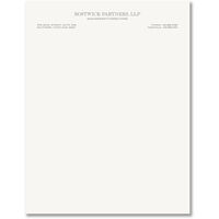 White Corporate Engraved Letter Sheets
