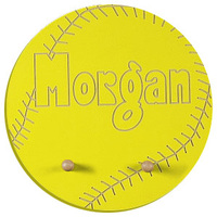 Softball Wall Decoration with Pegs