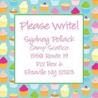 Turquoise Cupcakes Camp Calling Cards
