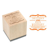 Woodbury Wood Block Rubber Stamp