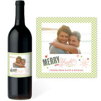 Merry and Bright Wine Bottle Labels
