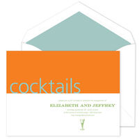 Orange Cocktails Invitations