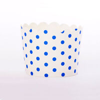 Blue Dot Small Baking Cups