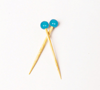 Short Turquoise Party Picks