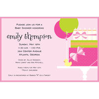 Baby Pink Shower Invitations