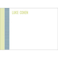 Green Lines Flat Note Cards