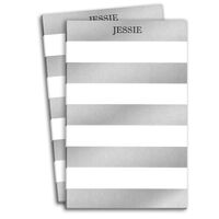 Silver Shimmer Stripe Notepad