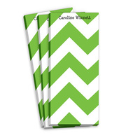 Green Chevron Skinnie Notepads