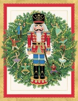 Nutcracker Wreath Holiday Cards