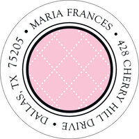 Pink Amelie Round Address Labels