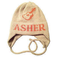 Personalized Guitar Knit Hat with Earflaps