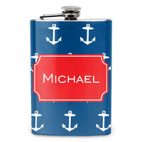 Blue Anchor Stainless Steel Flask