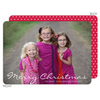 Simple Script Flat Holiday Photo Cards