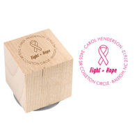 Fight = Hope Wood Block Rubber Stamp