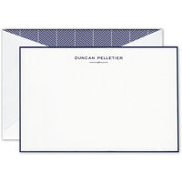 Palermo Engraved Fluorescent White Bordered Flat Correspondence Cards