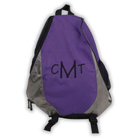 Purple Monogrammed Sling Backpack