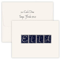 Starbright Foldover Note Cards on Double Thick Stock