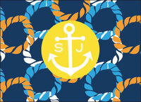 Nautical Knot Foldover Note Cards