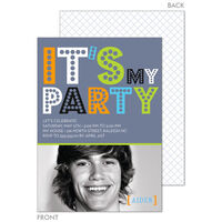 Grey Party Photo Invitations