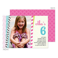 Vertical Party Banners Photo Invitations