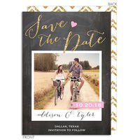 Chalkboard Love Save the Date Photo Cards
