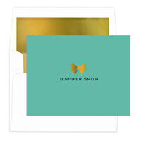Take a Bow Foil Stamped Foldover Note Cards with Lined Envelopes