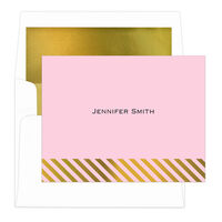 Earned Your Stripes Foil Stamped Foldover Note Cards with Lined Envelopes