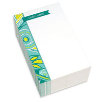 Teal Green Banner Modern Leaves Chunky Notepads