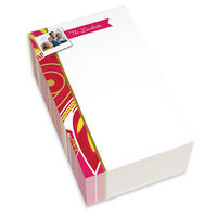 Red Banner Modern Leaves Photo Chunky Notepads