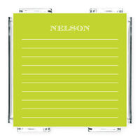 Lime Lined Memo Square with Acrylic Holder