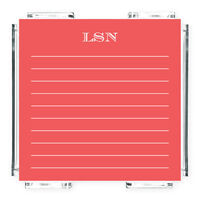 Watermelon Lined Memo Square with Acrylic Holder