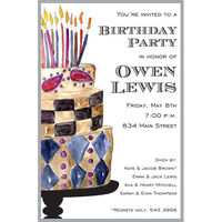 Royal Cake Birthday Invitations