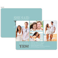 Slate Devoted Dreams Engagement Invitations