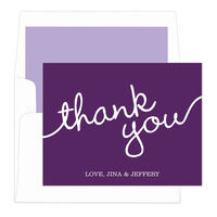 Purple Marker Thank You Note Cards