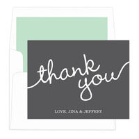 Grey Marker Thank You Note Cards