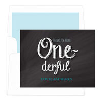 Blue One-derful Foldover Note Cards