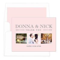 Light Pink Blissful Thank You Note Cards