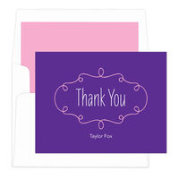 Purple Simply Thank You Note Cards