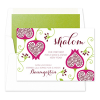 Shalom Floral Jewish New Year Cards