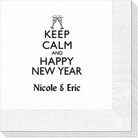 Keep Calm and Happy New Year Napkins