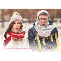 Red Simple Joy Photo Cards