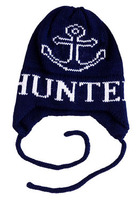 Personalized Anchor Knit Hat with Earflaps