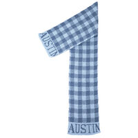 Personalized Gingham Knit Scarf