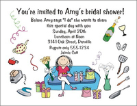 Custom Figure Bridal Shower Invitations