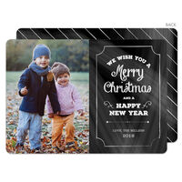 Chalkboard Merry Christmas Photo Cards