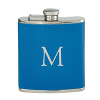 Blue Leather Flask
