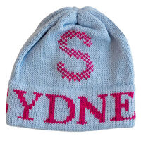Personalized Initial Tweed Knit Hat