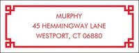 Red Corner Key Address Labels